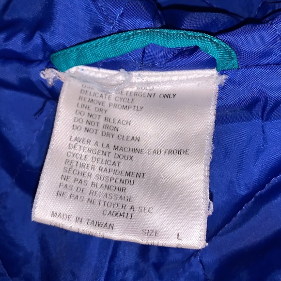 Vintage Adidas Windbreaker Men’s L Teal/Royal Blue - Picture 12 of 16